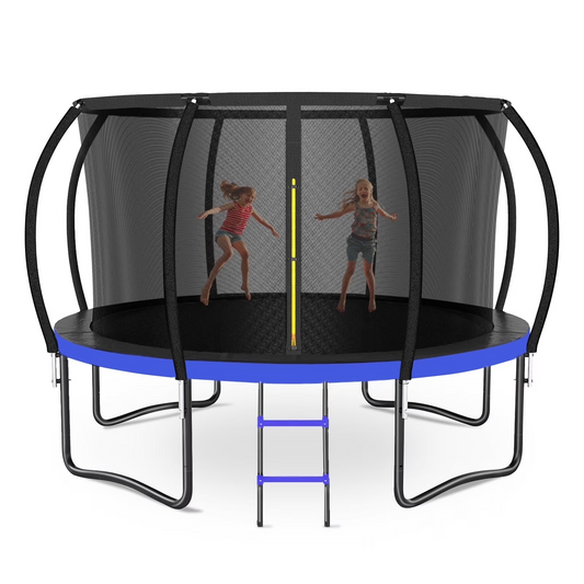 LIZEVINC 12FT Trampoline Outdoor Recreational For Kids Adults With Enclosure Net, ASTM Approval