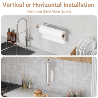 ZIVACATE Paper Towel Holder Under Cabinet Wall Mount