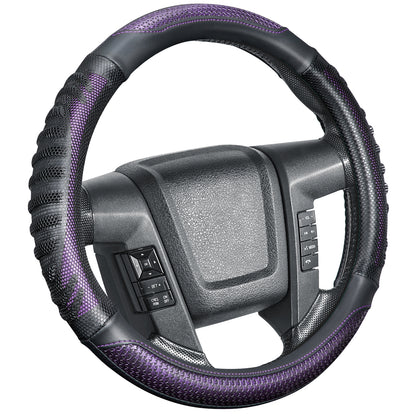 ZIVACATE Universal Anti-Slip Microfiber Leather Car Steering Wheel Cover for Men,Purple