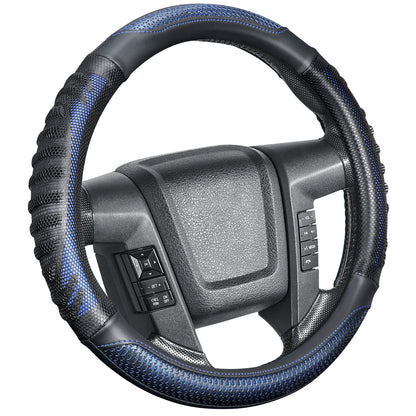 ZIVACATE Universal Anti-Slip Microfiber Leather Car Steering Wheel Cover for Men,Blue