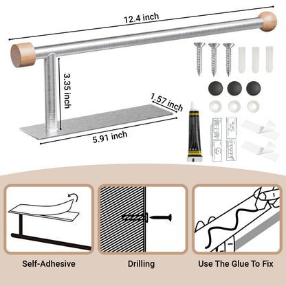 ZIVACATE Paper Towel Holder Under Cabinet Wall Mount