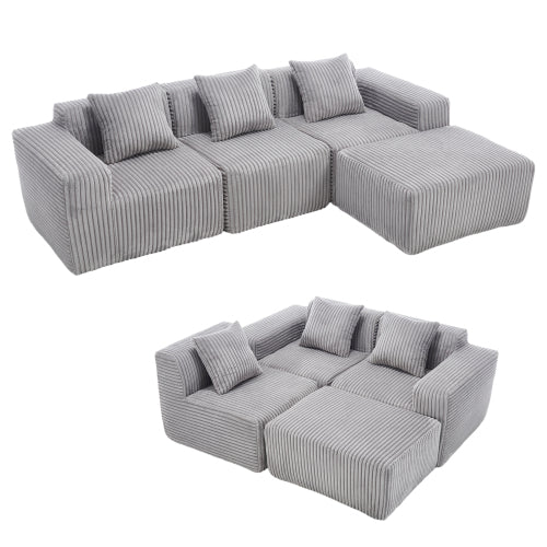 ZIVACATE Modular L Shaped Sofa Couch Sectional Sleeper Sofa 100in