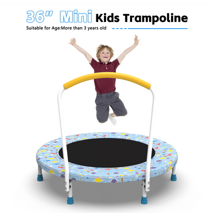 LIZEVINC 36" Trampoline Indoor Trampoline with Handle,Blue